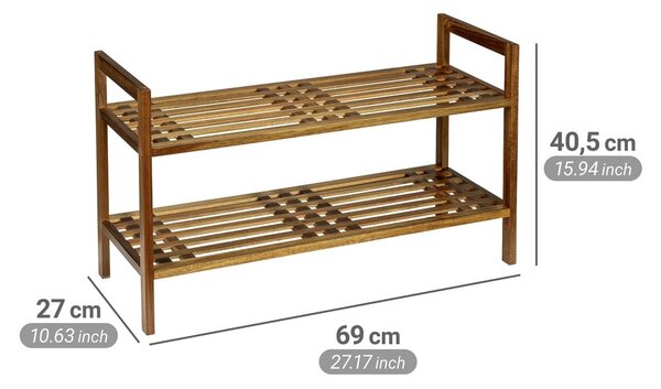 Stojan na boty z masivu akácie v přírodní barvě 69x40,5x27 cm Fondi – Wenko