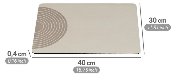 Béžová gumová odkapávací podložka na nádobí 40x30 cm Dima – Wenko