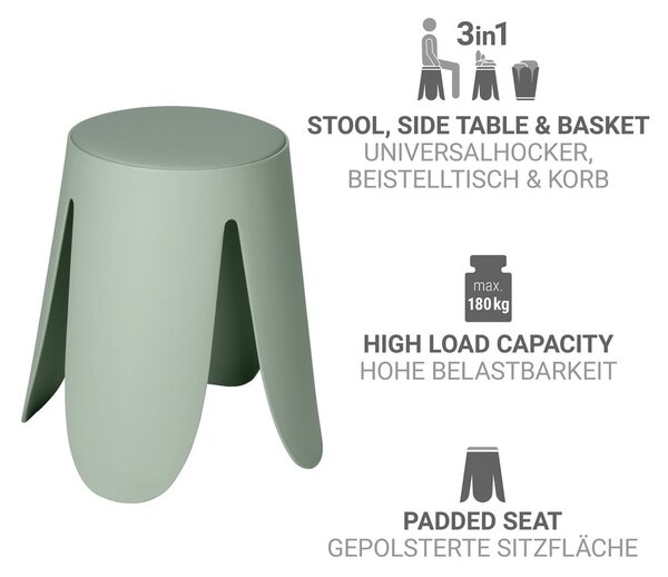 Šalvějově zelená plastová stohovatelná stolička Comiso – Wenko