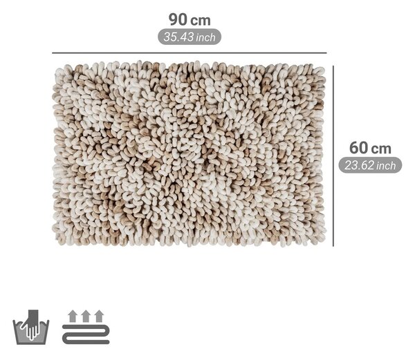 Béžová textilní koupelnová předložka 60x90 cm Lerici – Wenko