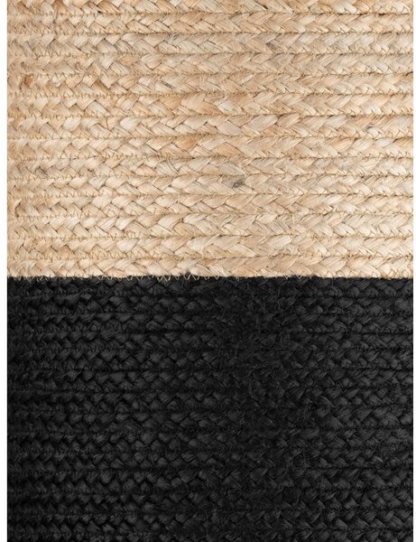 Černý/v přírodní barvě taburet Juta Gold Black – Hanse Home