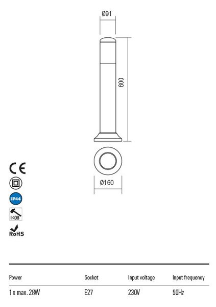 Redo Venkovní sloupek Pencil