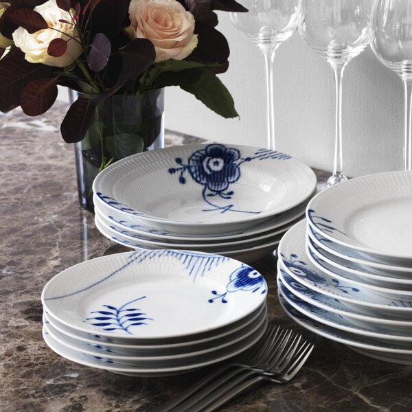Porcelánový hluboký talíř Blue Fluted Mega Ø 21 cm