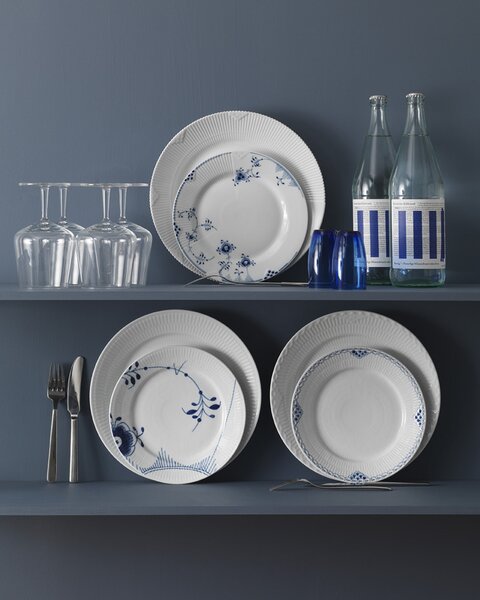Porcelánový hluboký talíř Blue Fluted Mega Ø 21 cm