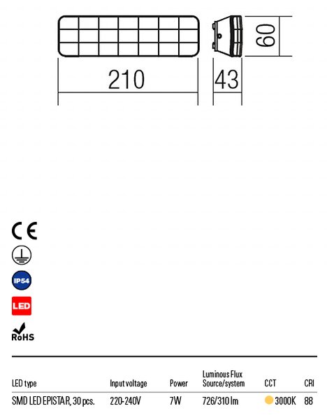 Redo Venkovní LED nástěnné svítidlo Phiz, IP54