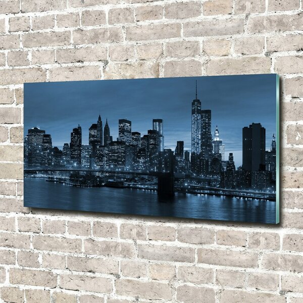 Foto obraz fotografie na skle New York noc osh-68675791