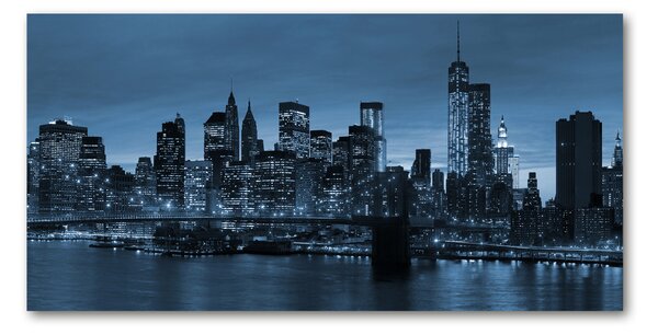 Foto obraz fotografie na skle New York noc osh-68675791