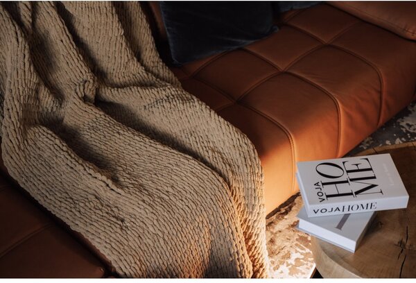 VOJA HOME Puffy velká deka | cca 170 x 150 | barva béžová