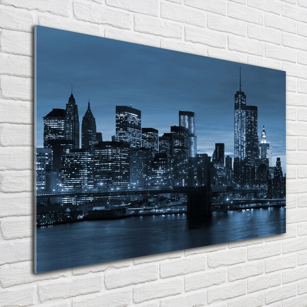 Foto obraz fotografie na skle New York noc osh-68675791