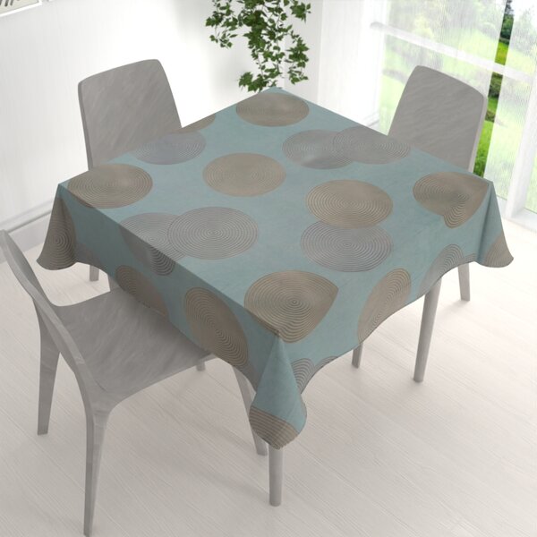 Biante Sametový čtvercový ubrus Tamara TMR-058 Designové kruhy na modrošedém 40x40 cm