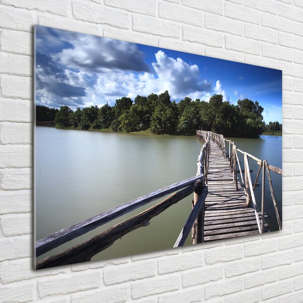 Foto obraz fotografie na skle Dřevěný most osh-68963234