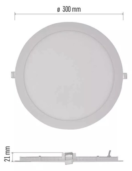 Emos lighting LED zápustný panel NEXXO ø30cm, 25W, kulatý, bílý Barva: Bílá, Teplota světla: 3000K - teplá bílá