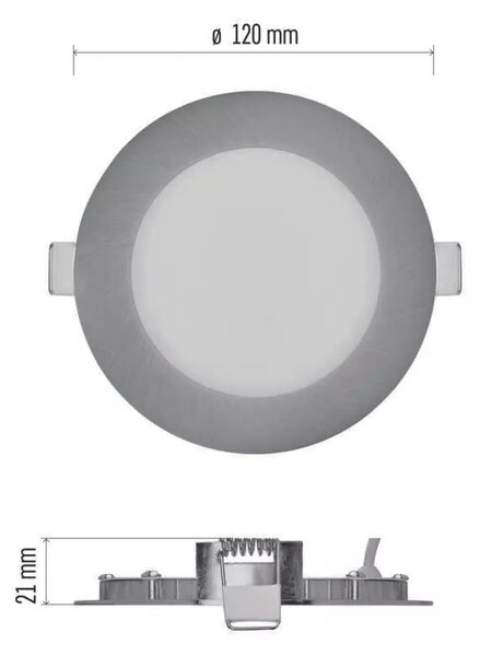 Emos lighting LED zápustný panel NEXXO ø12cm, 7W, CCT, černý/stříbrný Barva: Černá
