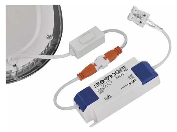 Emos lighting LED zápustný panel NEXXO ø22,5cm, 18W, CCT, kulatý, černý/stříbrný Barva: Černá