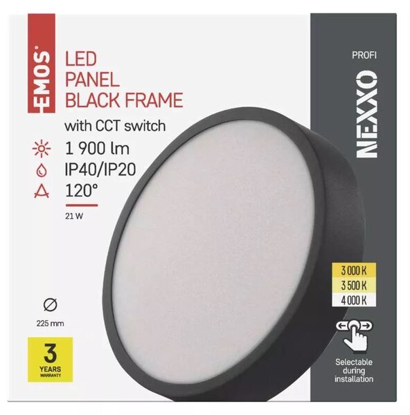 Emos lighting LED přisazený panel NEXXO ø22,5cm, 21W, CCT, kulatý Barva: Bílá
