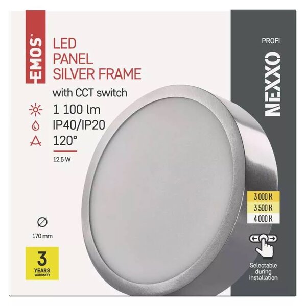 Emos lighting LED přisazený panel NEXXO ø17cm, 12,5W, CCT, kulatý Barva: Bílá