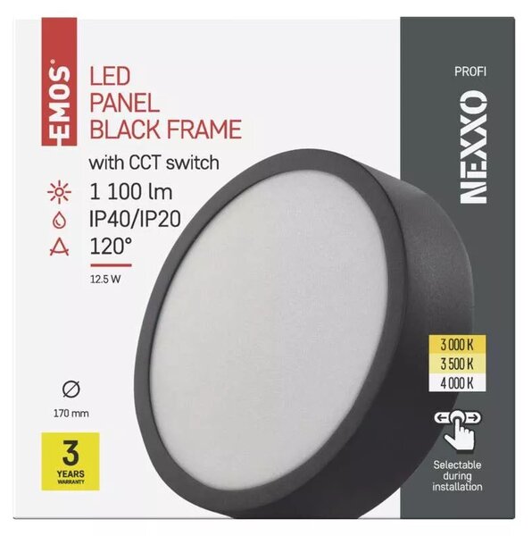 Emos lighting LED přisazený panel NEXXO ø17cm, 12,5W, CCT, kulatý Barva: Bílá
