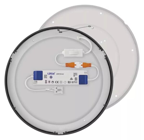 Emos lighting LED přisazený panel NEXXO ø30cm, 28,5W, CCT, kulatý Barva: Černá