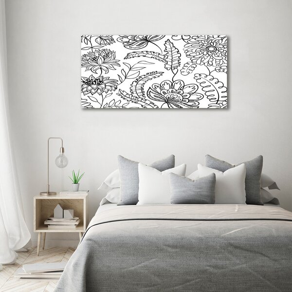 Moderní obraz canvas na rámu Květinový vzor oc-69660119