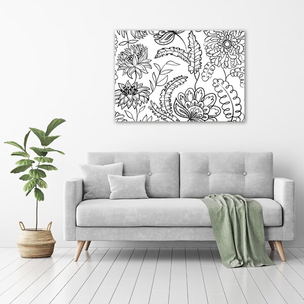Moderní obraz canvas na rámu Květinový vzor oc-69660119