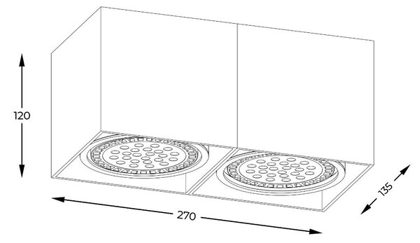Zuma Line Bodové svítidlo BOX 2, 2x15W Barva: Černá