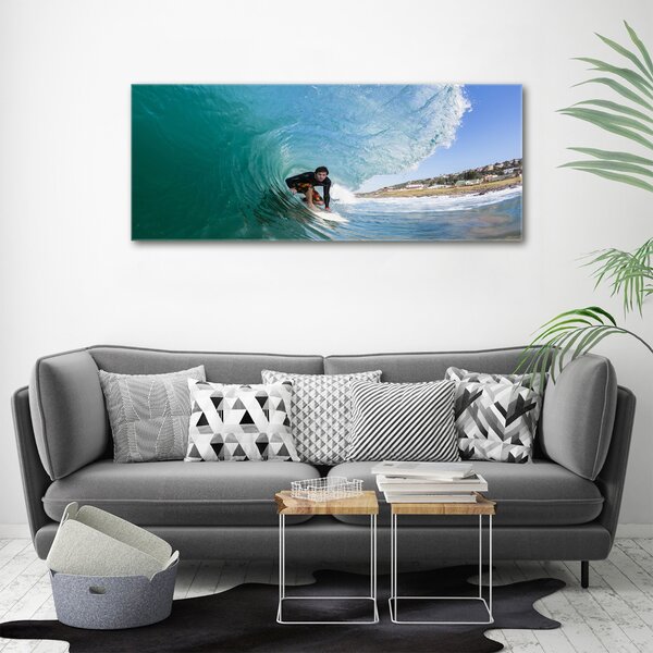 Foto obraz na plátně Surfer na vlně oc-70293058