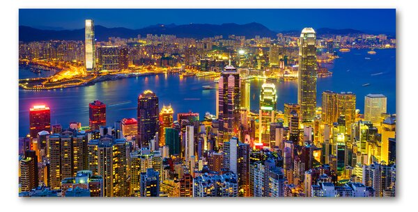 Foto obraz fotografie na skle Noční Hongkong osh-70819523