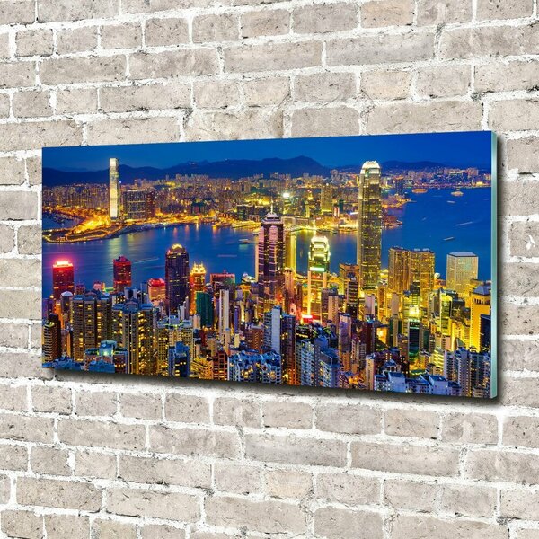 Foto obraz fotografie na skle Noční Hongkong osh-70819523