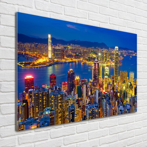 Foto obraz fotografie na skle Noční Hongkong osh-70819523