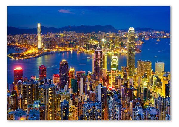 Foto obraz fotografie na skle Noční Hongkong osh-70819523