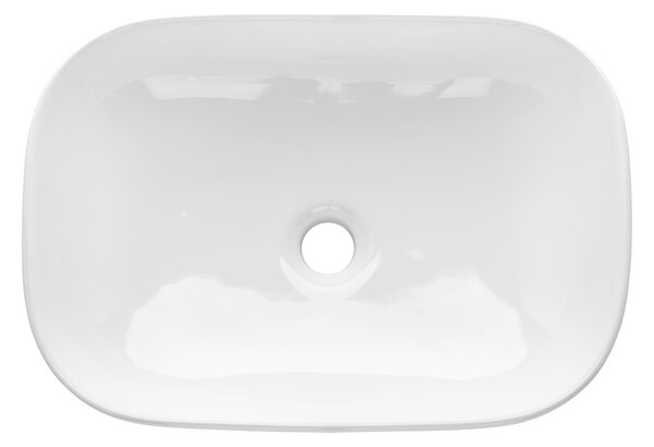 Invena Vitoria, keramické umyvadlo na desku 455x320x135 mm, bílá lesklá, INV-CE-48-001-W