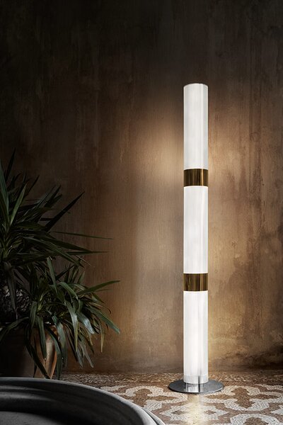 Slamp Stojací lampa LA LOLLO PRISMA stříbrná/zlatá Barva: Stříbrná