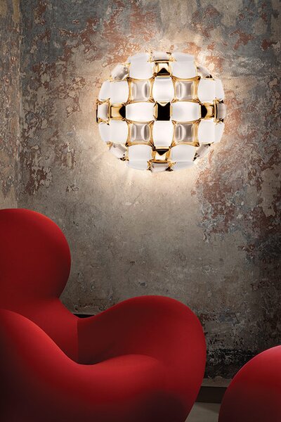 Slamp Stropní/nástěnné svítidlo MIDA MEDIUM Barva: platinová