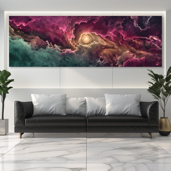 Obraz na plátně - Vesmírné oko Mirabel FeelHappy.cz Rozměr obrazu (Šířka x Výška): 60 x 20 cm