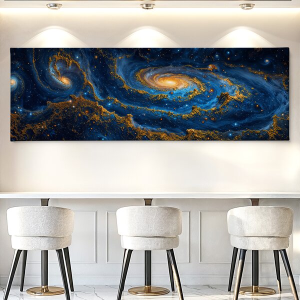 Obraz na plátně - Galaxie Gnosar FeelHappy.cz Rozměr obrazu (Šířka x Výška): 60 x 20 cm
