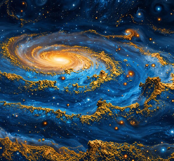 Obraz na plátně - Galaxie Gnosar FeelHappy.cz Rozměr obrazu (Šířka x Výška): 60 x 20 cm