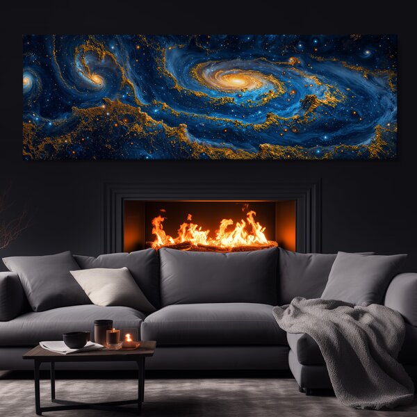 Obraz na plátně - Galaxie Gnosar FeelHappy.cz Rozměr obrazu (Šířka x Výška): 60 x 20 cm