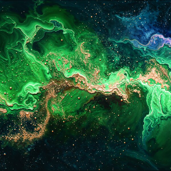 Obraz na plátně - Galaxie Golden Rush FeelHappy.cz Rozměr obrazu (Šířka x Výška): 60 x 20 cm