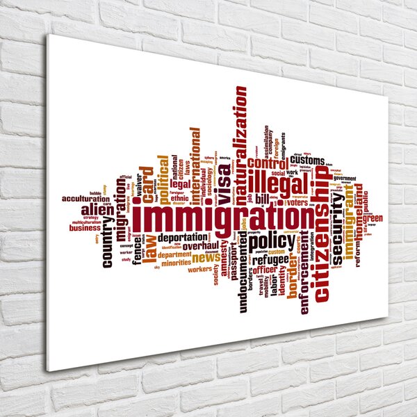 Foto obraz sklo tvrzené Imigrace osh-72118150