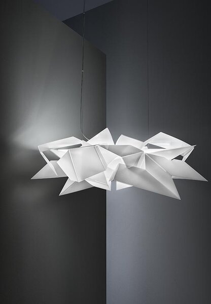 SLAMP CRDSM00WHT06T00000EU Cordoba, rozměrné závěsné svítidlo, 130W LED 2700K stmívatelné, délka 104cm