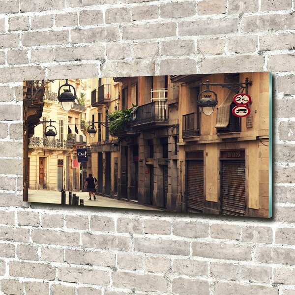 Foto obraz sklo tvrzené Ulice Barcelony osh-72532408
