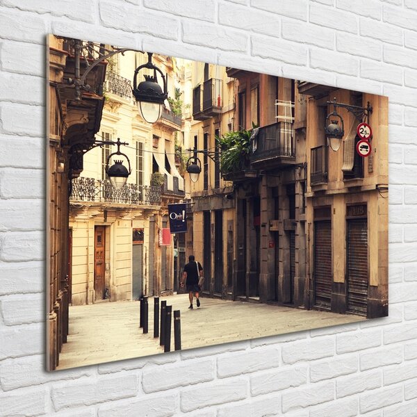 Foto obraz sklo tvrzené Ulice Barcelony osh-72532408