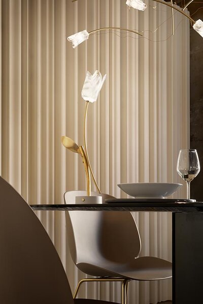 Slamp Stolní lampa TULIP BATTERY Barva podstavce: bílá