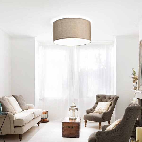 Ideal Lux Stropní svítidlo SET UP, 45cm Barva stínidla: šedá, Montura: bílá