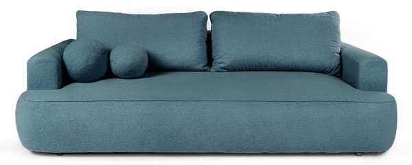 Modrá rozkládací pohovka z textilie bouclé 247 cm Quinoa – Bonami Selection