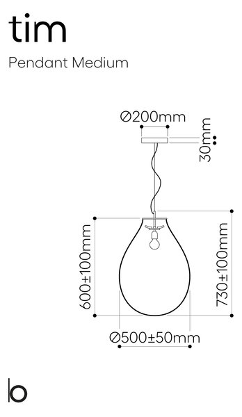 Bomma Luxusní závěsné svítidlo Tim medium ø 50 cm Barva: Čiré sklo, Povrch Montury: Stříbrná