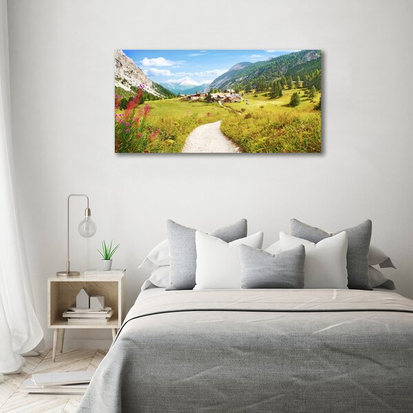 Foto obraz skleněný horizontální Pastvina v Alpách osh-73408586