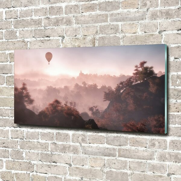 Foto obraz skleněný horizontální Balon nad lesem osh-73608942