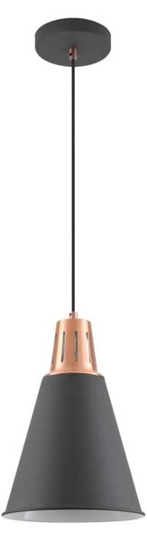 Černé závěsné svítidlo s kovovým stínidlem ø 22 cm Gianni – GTV