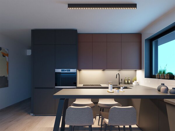 Led2 Stropní lineární led svítidlo LINO LASER 120 cm Teplota světla: 4000K - denní bílá, Stmívání, řízení: ON/OFF (bez stmívání)